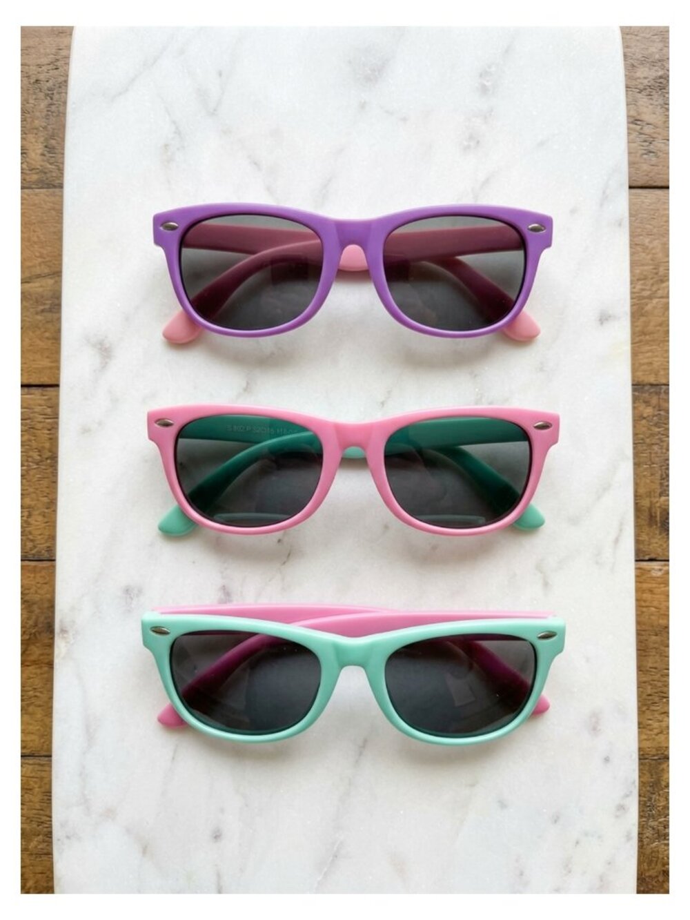Kids Polarized Sunglasses Flexible UV Protection Square Shades Boys Girls 3-9